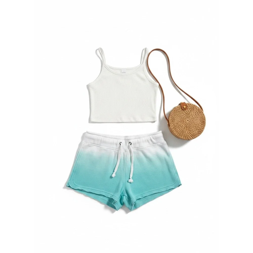 Ocean‎ Drive Ombre Tie Dye  Drawstring Lounge Shorts Large  Beachy Soft Girl